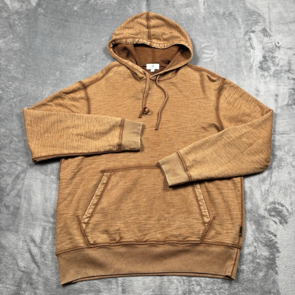 AG Adriano Goldschmied Hoodie Men's Small Sample Light Brown Cotton